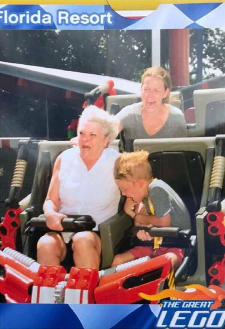 Funny Roller Coaster Pics mom and kid