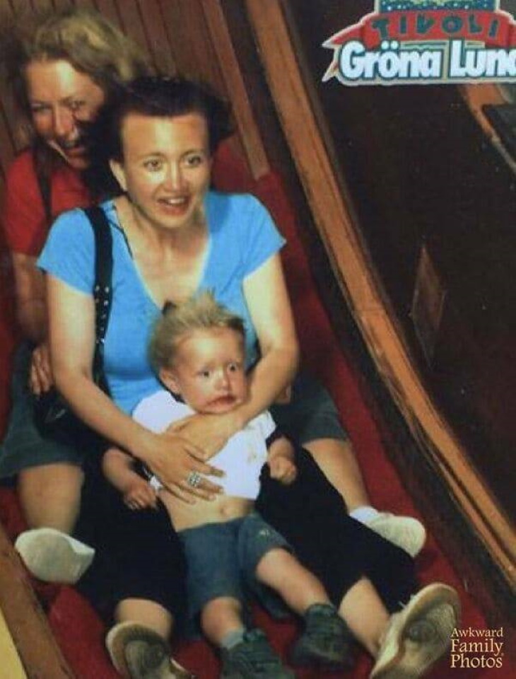 Funny Roller Coaster Pics shocked kid