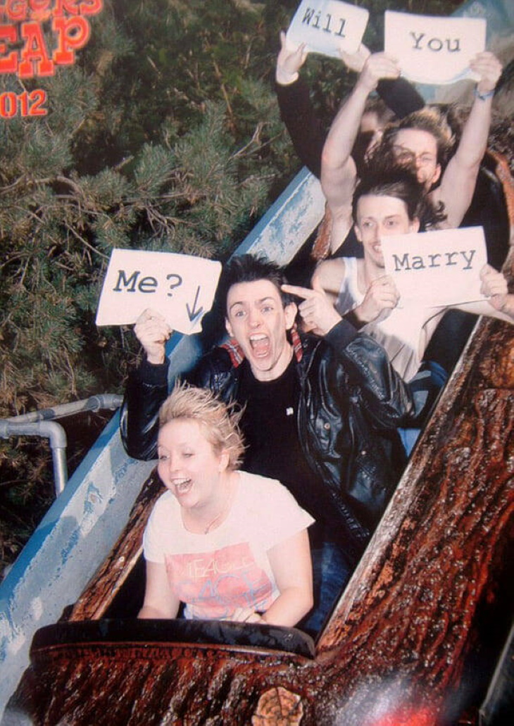 Funny Roller Coaster Pics will you marry me