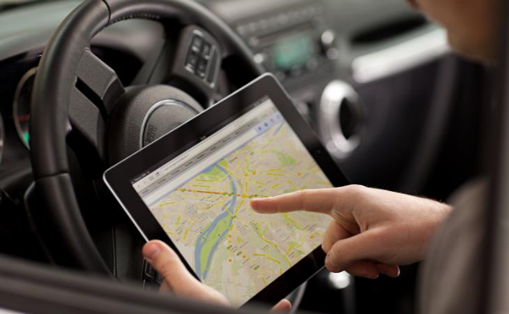 Google maps - navigating through tablet