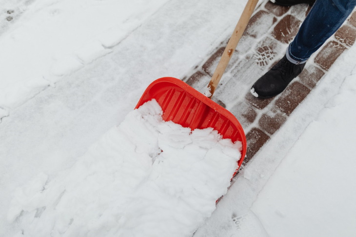 Annoying Neighbor shoveling snow