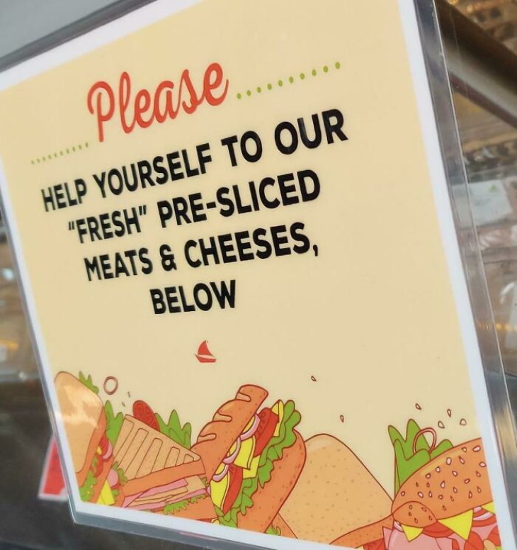 Quotation Mark Errors  "fresh" meat and cheese