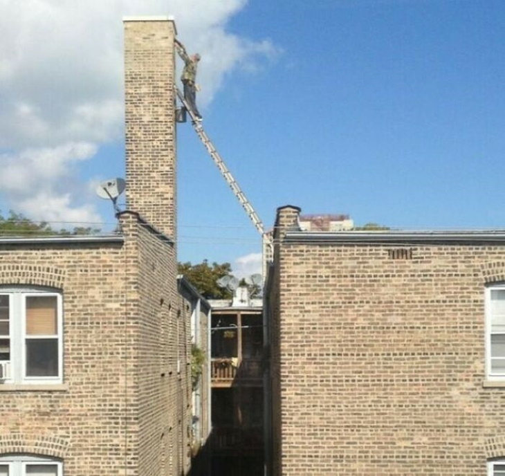 Work Safety Fails chimney