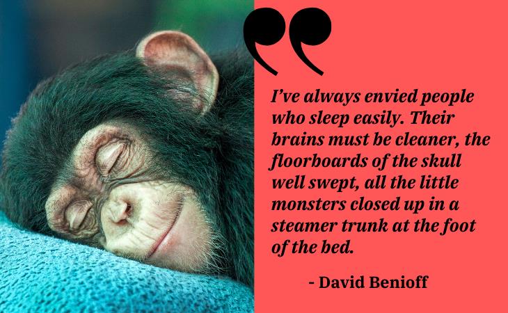 Funny Sleep Quotes, chimp, sleep