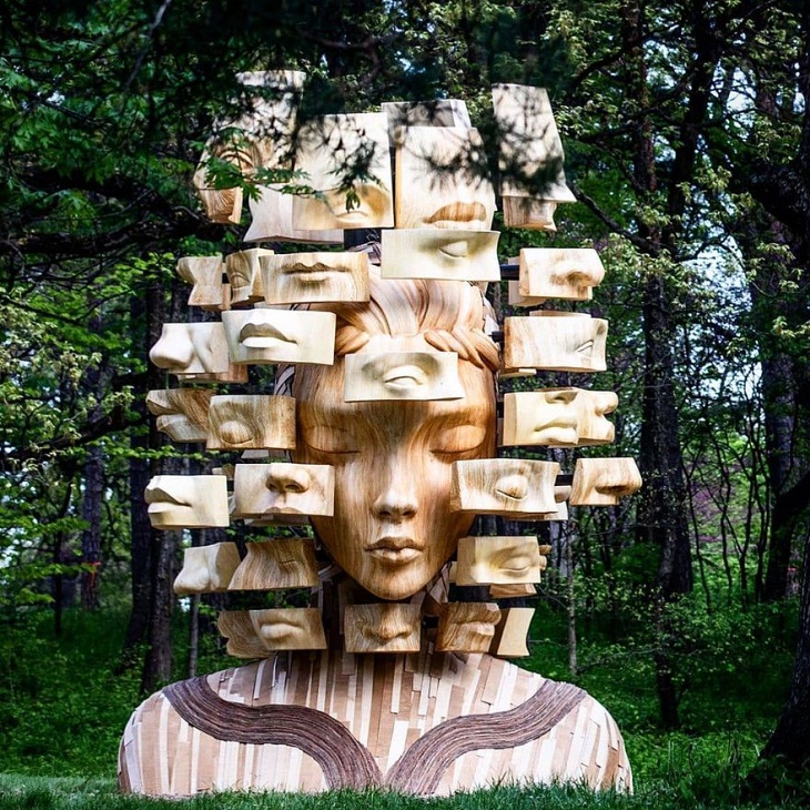 Nature-Inspired Sculptures, faces