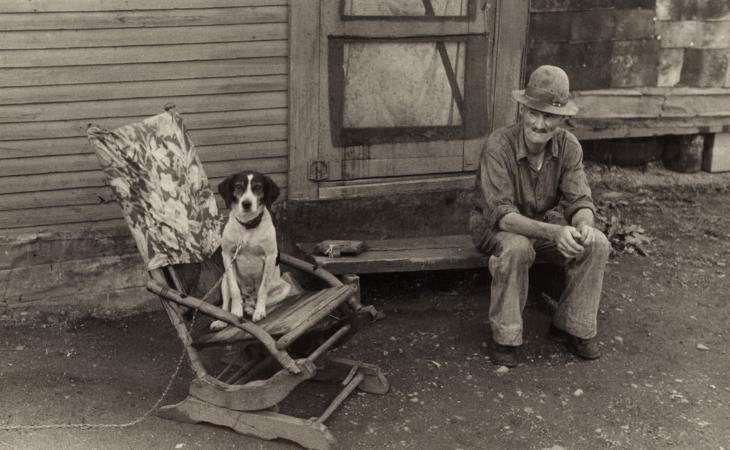the great depression - farmer and his dog