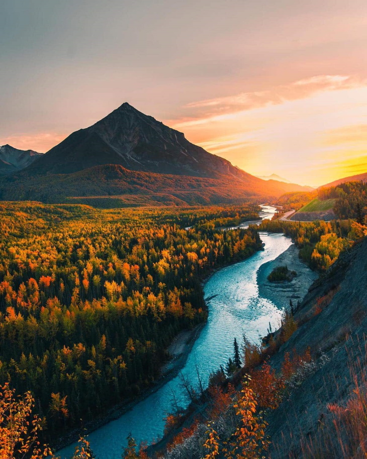 Alaska by Ian Merculieff river and mountain