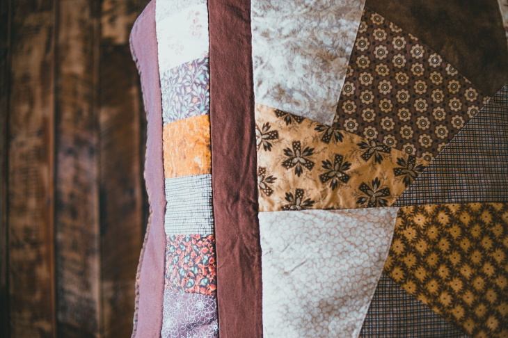 Upcycling Old Clothes quilt