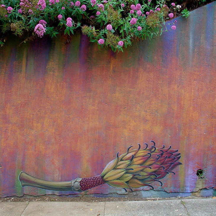 Mona Caron Murals sidewalk