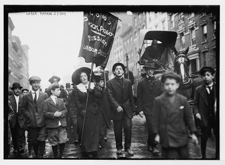 Labor Day parade - Russian Labor Association marching