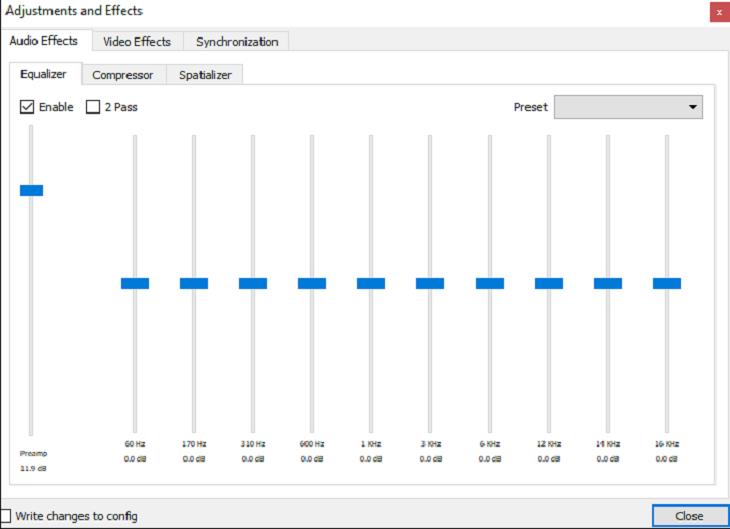 Secret Features of VLC, graphic equalizer