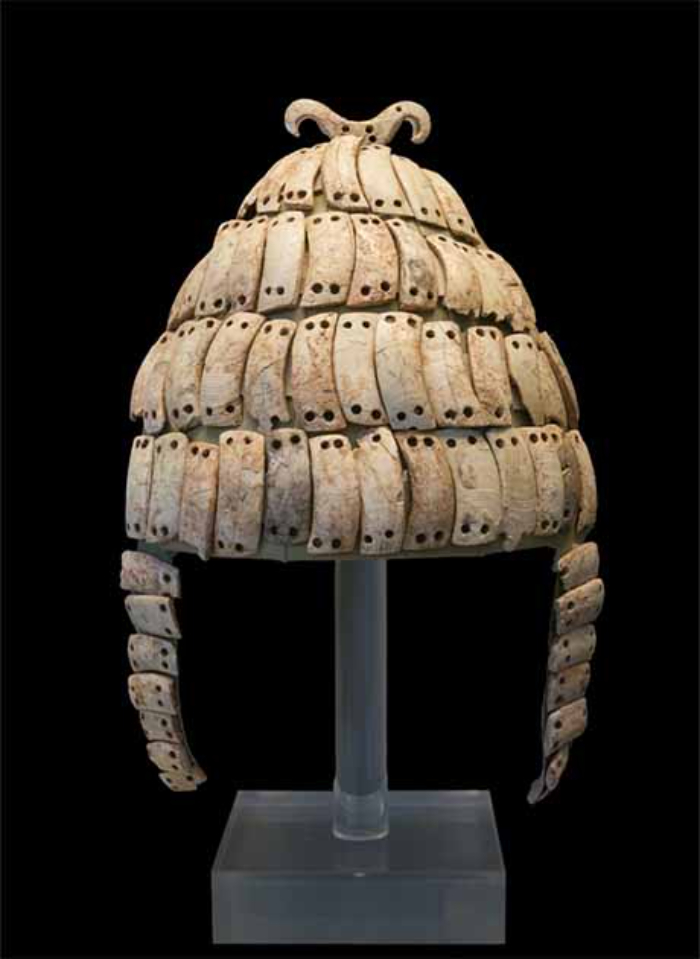 ancient helmets  - 5. Mycenaean boar's tusk helmet