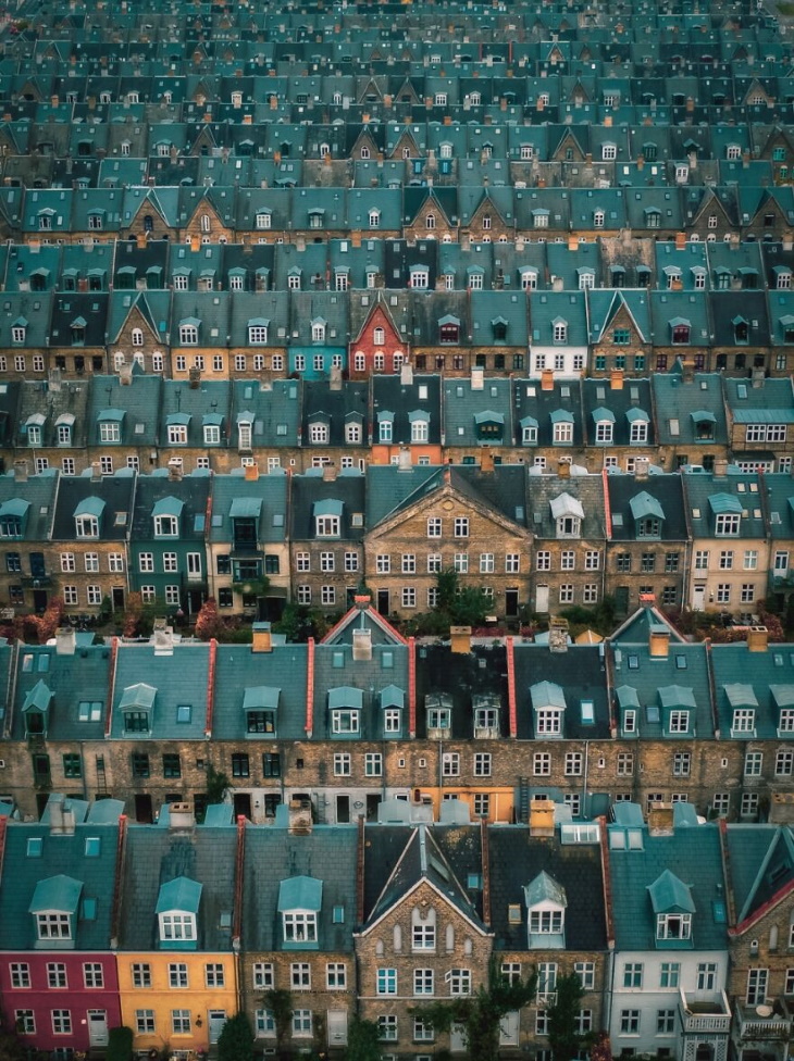 Drone Photos "Rooftops of Kartoffelraekkerne Neighborhood" by Serhiy Vovk