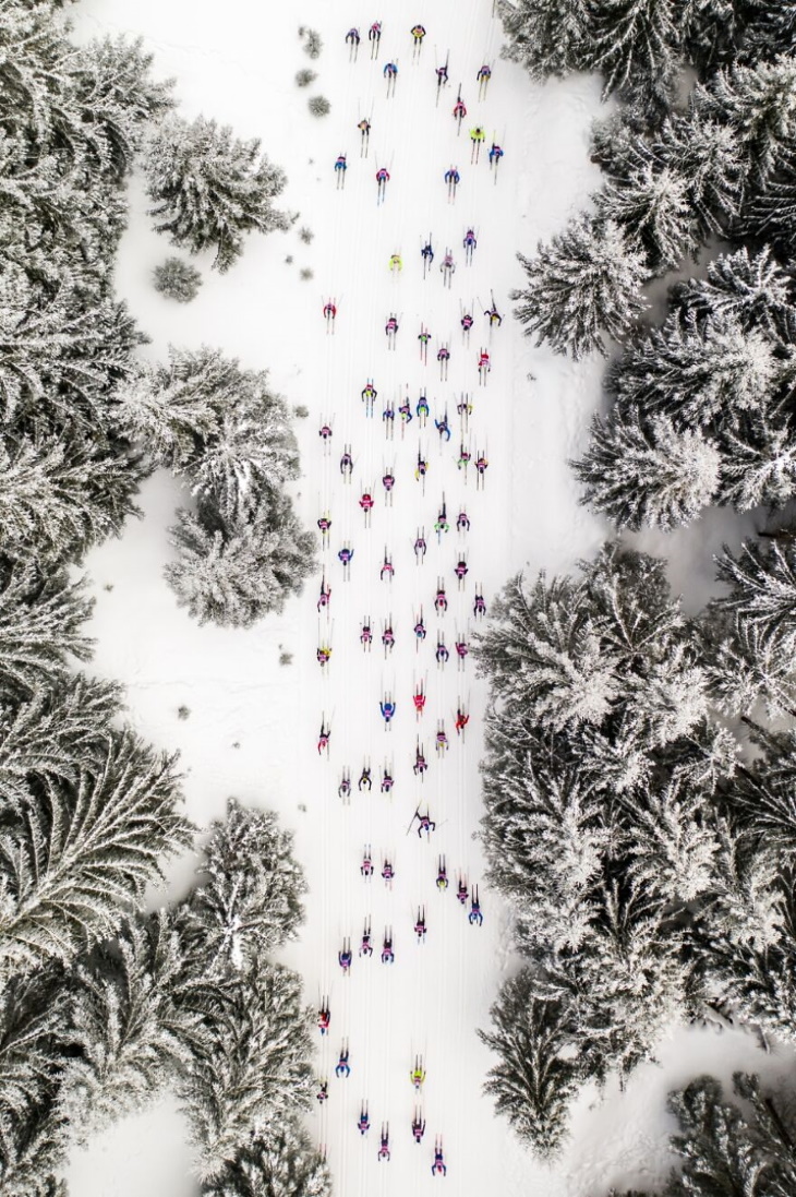 Drone Photos Falling Skiers By Daniel Koszela