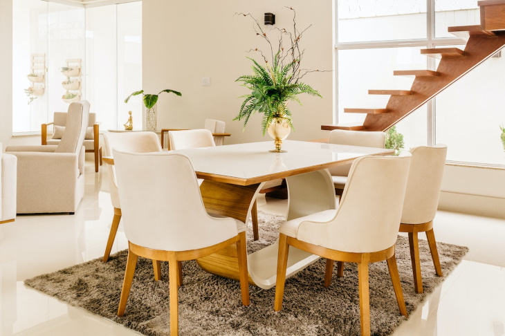 Timeless Interior Design Elements white dining room