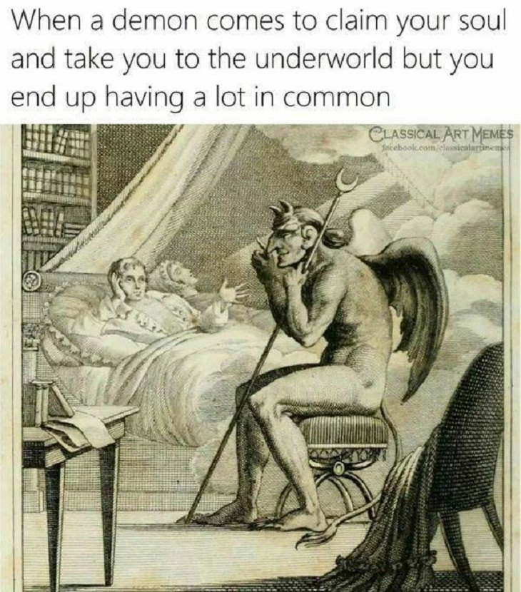  Classical Art Memes, demon