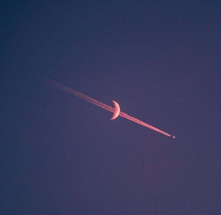 Moon And A Plane