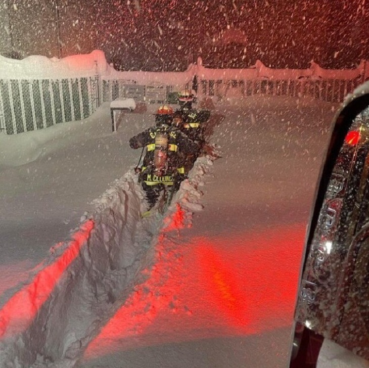 Buffalo Snowstorm, stuck'