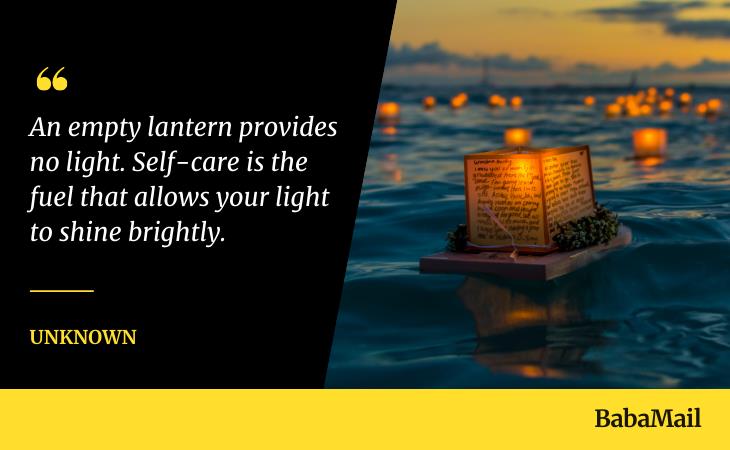 Self-Care Quotes, lantern