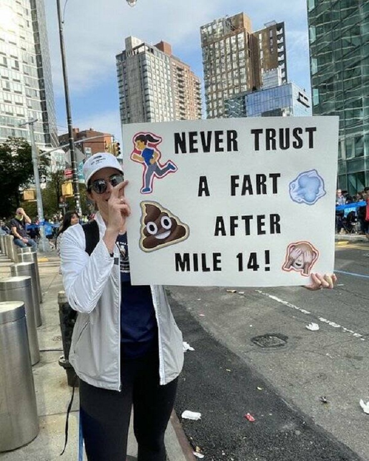 Witty and Funny Marathon Signs, 