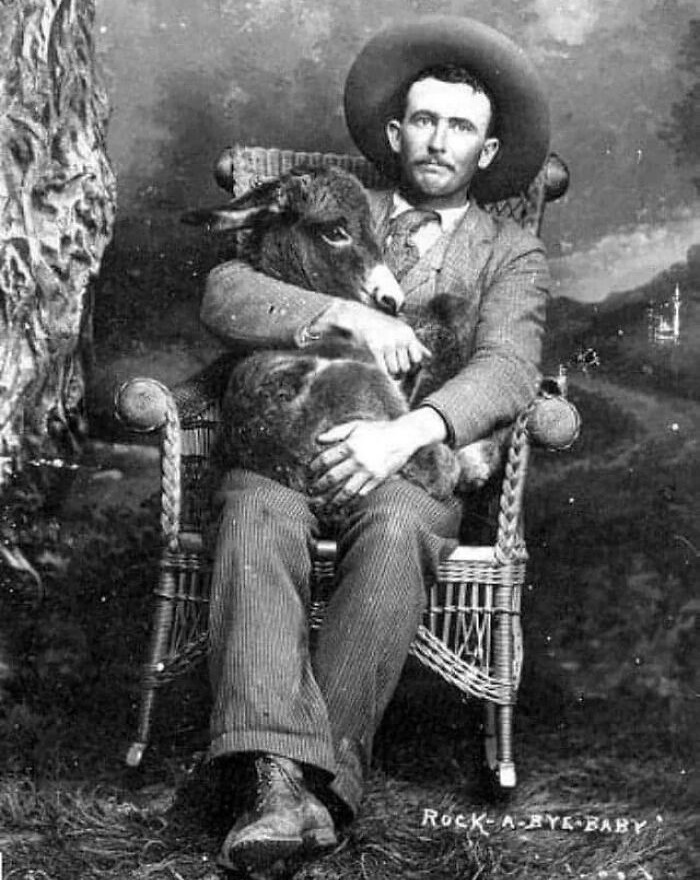 1910, when men had pet donkies