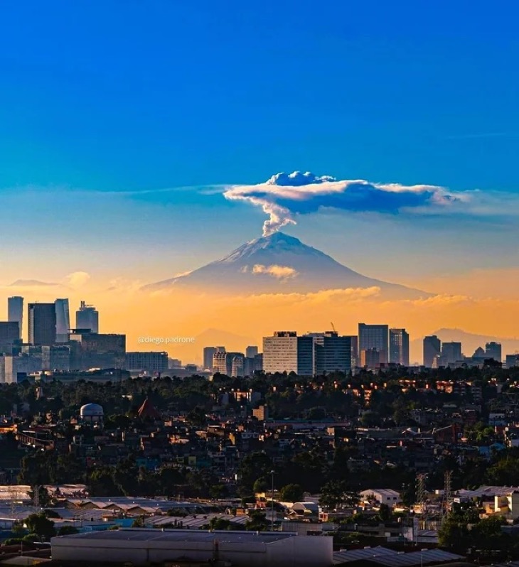 The backdrop of Mexico City