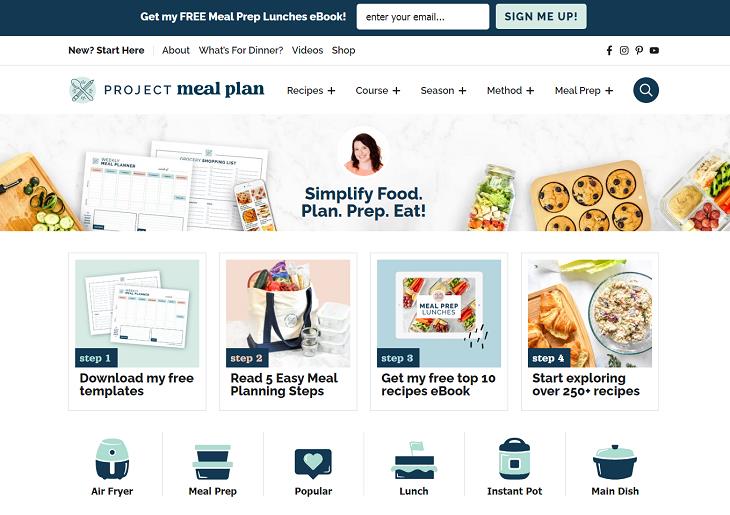 Meal Prep Sites, Project Meal Plan 