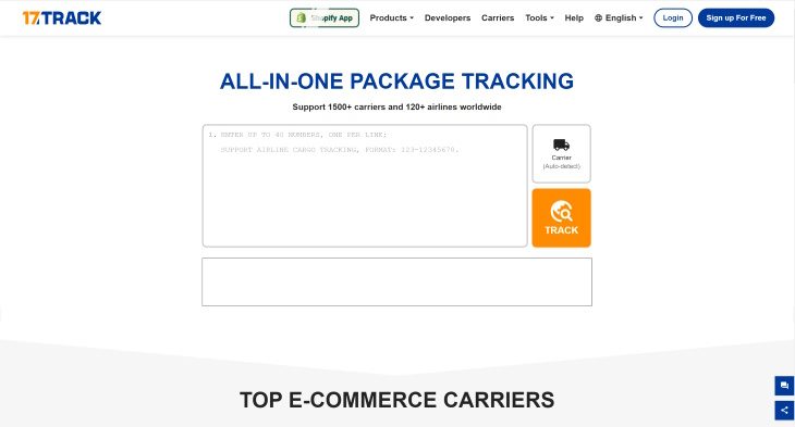 Websites to Track Shipments & Delivery Times 17TRACK