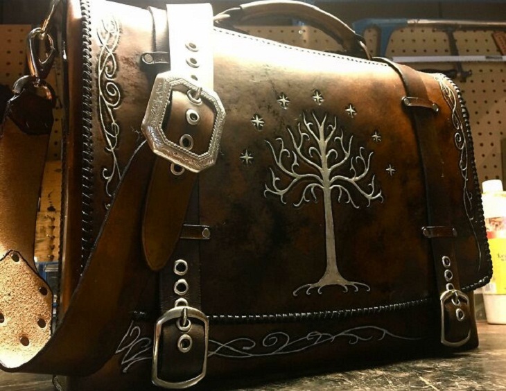 Handmade Leather Creations, messenger bag
