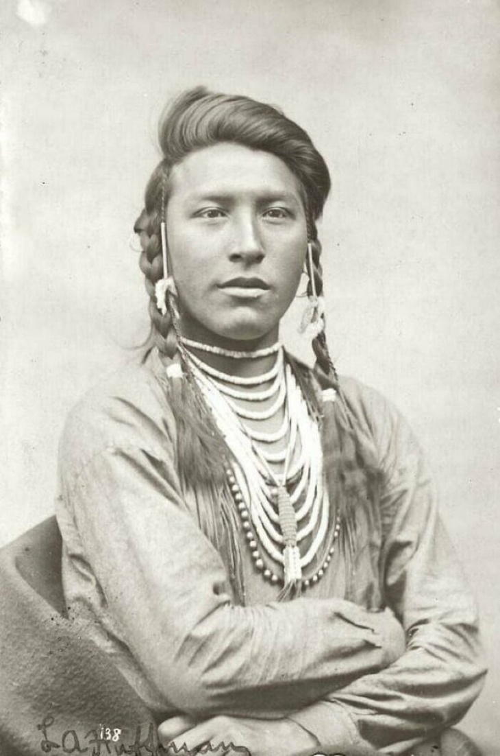 Historical Photos ""Sits Down Spotted"- Crow Nation, Fort Keogh, Montana, 1881"