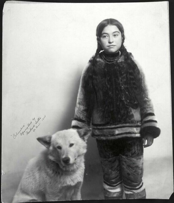 Historical Photos "Portrait Of Inuit Girl, Nancy Columbia - By Gerhard Sisters - 1904"