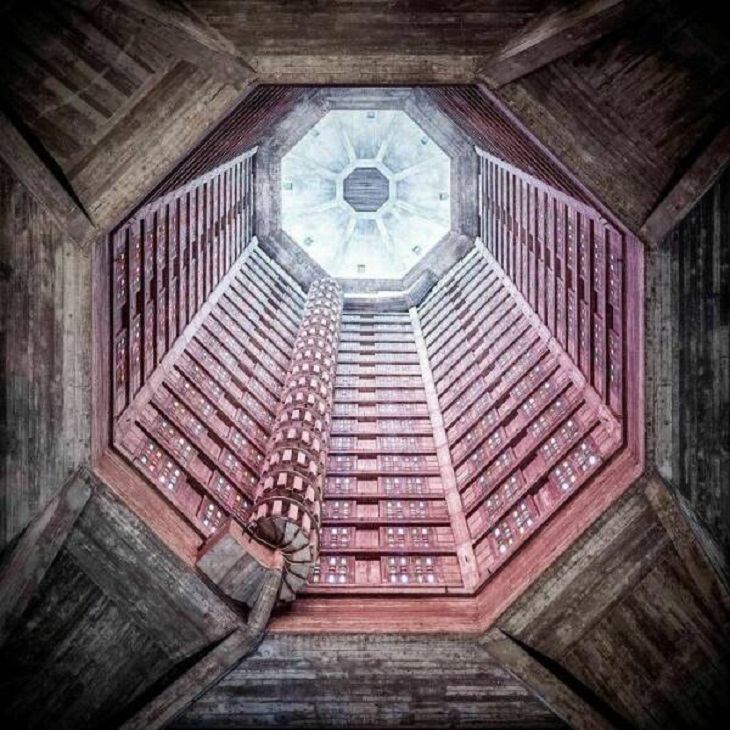 Brutalist Structures,  spiral staircase