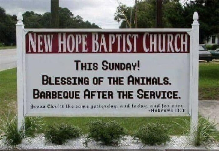 Hilarious Signs New Hope Baptist Church