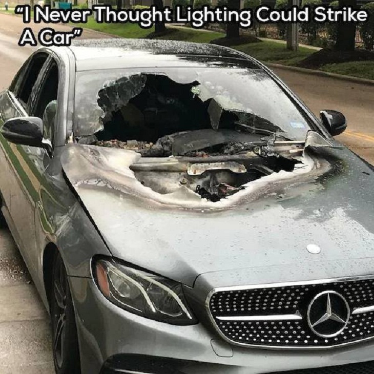 Funny Driving Fails, lightning