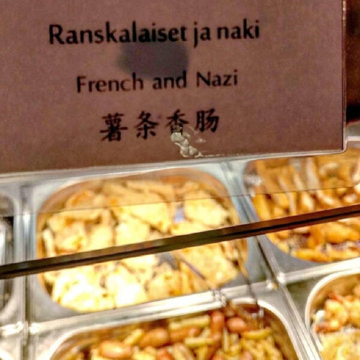 Mistranslations, menu