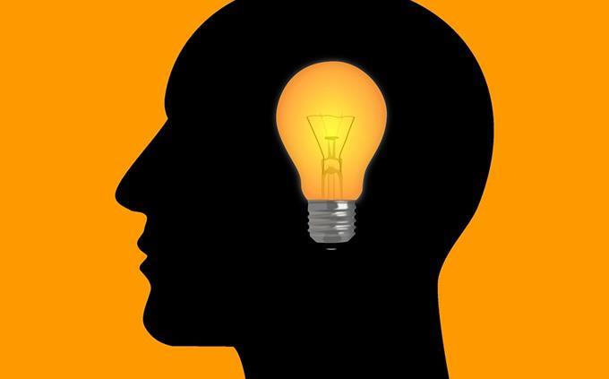 General knowledge test: silhouette of a head with a light bulb inside