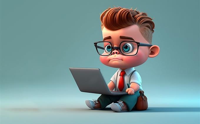 General knowledge test: a sad cartoon character in front of a computer
