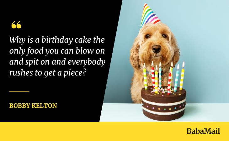 funny birthday quotes, cake