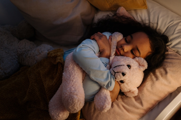  MedicalTerms For Bodily Functions Girl sleeping with plush toy