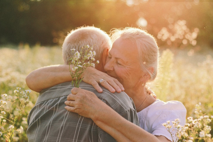 ADHD in Seniors happy elderly couple in the field