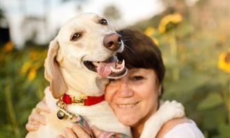 Are you empathetic or sympathetic: dog and woman