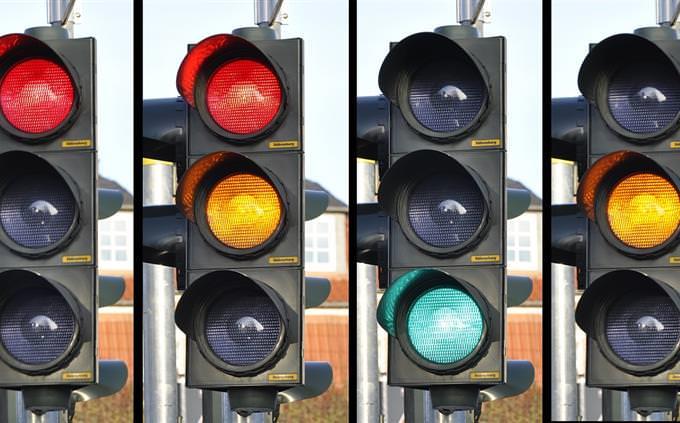 Memory test with street pictures: traffic lights