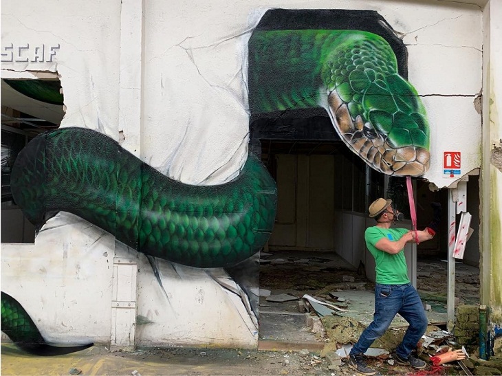 3D Graffiti, snake