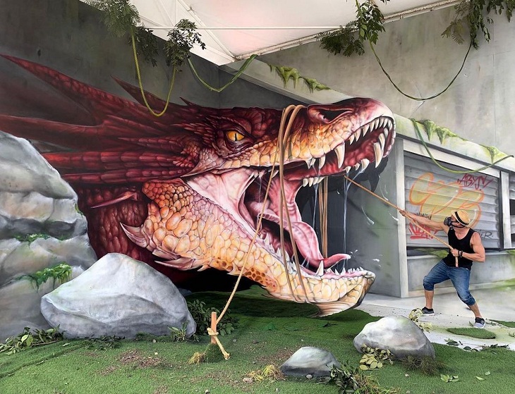 3D Graffiti, dragon