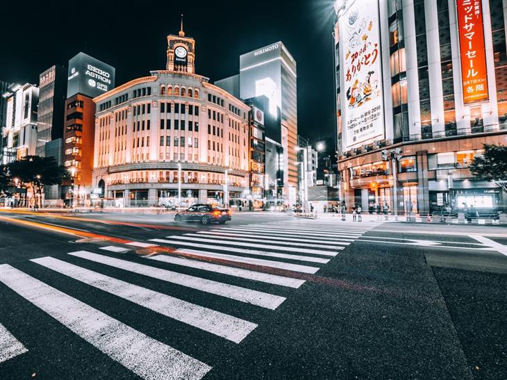 Ginza in Tokyo, Japan