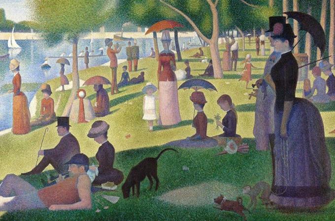 Artwork memory test: Sunday afternoon on the shores of the island of La Grande Jatte