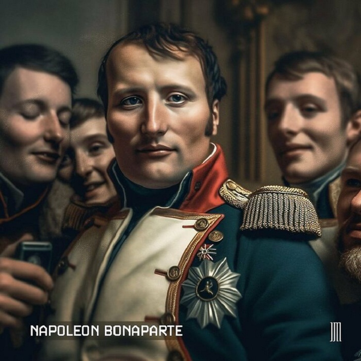 AI-Generated Selfies of Iconic Figures, Napoleon Bonaparte