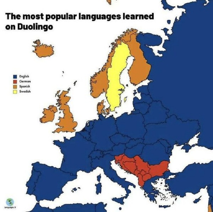 Unique and Interesting Maps, duolingo