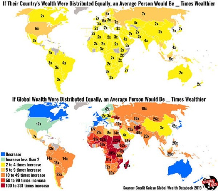 Unique and Interesting Maps, wealth