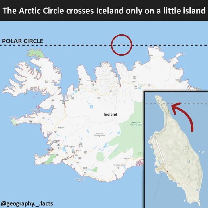 Geographical Maps, arctic circle